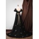 Faeries Daffodil Yoru Nova Black Gold Embroidered Daily and Trailing One Piece(Reservation/Full Payment Without Shipping)